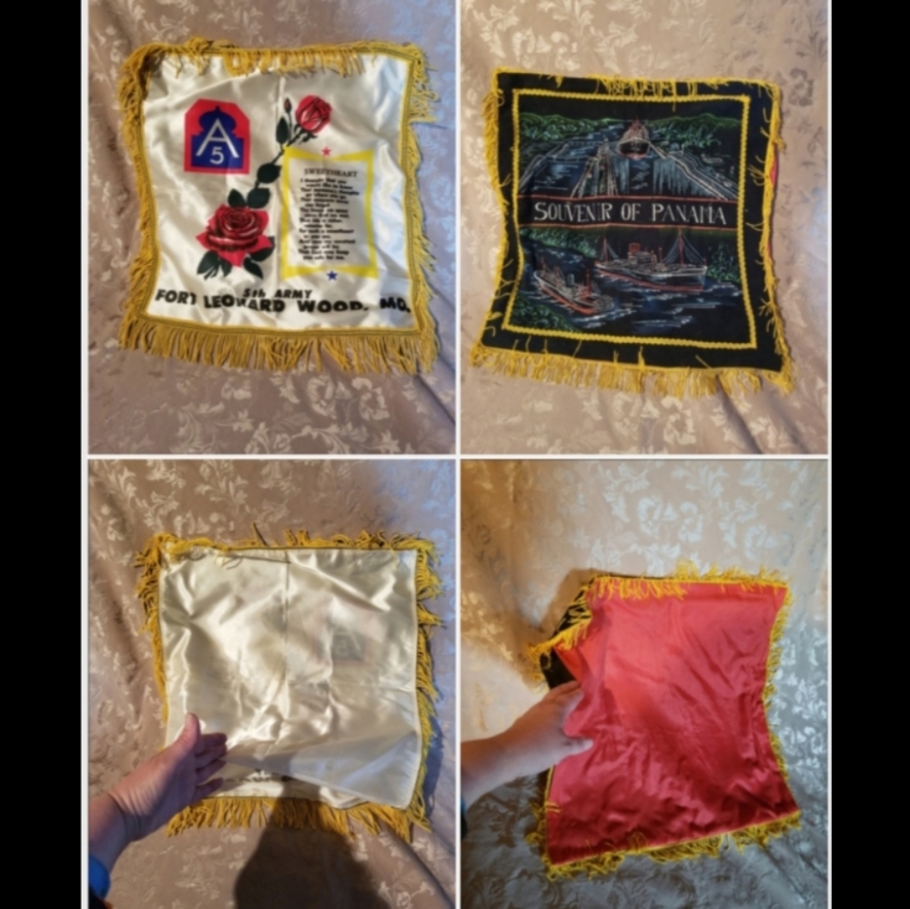 Vintage Military Pillow Cases Circa 1950-1960